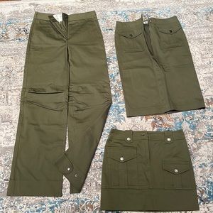 Philosophy Di Alberta Ferretti pants, mid size skirt, Mini skirt.